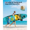 image:imageAbahub Inflatable SUP Wide 106 x 3134 iSUP Standup Paddleboard with Adjustable SUP Kayak Paddle for Yoga Paddle Board Kayaking Surf Canoe Fishing34 Dark Green