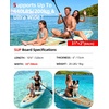 image:imageAbahub Inflatable SUP Wide 106 x 3134 iSUP Standup Paddleboard with Adjustable SUP Kayak Paddle for Yoga Paddle Board Kayaking Surf Canoe Fishing34 Wood