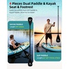 image:imageAbahub Inflatable SUP Wide 106 x 3134 iSUP Standup Paddleboard with Adjustable SUP Kayak Paddle for Yoga Paddle Board Kayaking Surf Canoe Fishing34 Wood