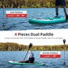 image:imageAbahub Inflatable SUP Wide 106 x 3134 iSUP Standup Paddleboard with Adjustable SUP Kayak Paddle for Yoga Paddle Board Kayaking Surf Canoe FishingGreen W31