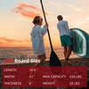 image:imageAbahub Inflatable SUP Wide 106 x 3134 iSUP Standup Paddleboard with Adjustable SUP Kayak Paddle for Yoga Paddle Board Kayaking Surf Canoe FishingGreen W31