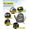 image:imageAbahub Ski Boot Bag 50L 1680D Nylon Waterresistant Padded for Ski BootsBlack