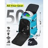 image:imageAbahub Ski Boot Bag 50L 1680D Nylon Waterresistant Padded for Ski BootsLight Blue