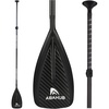 image:imageAbahub Carbon Fiber SUP Paddle 3PieceAdjustable 6786 with Carry BagCarbon Diagonal Print