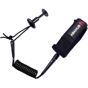 image:imageAbahub 4 ft Bodyboard LeashCoiled Wrist Surf Body Board Leashes with PlugBlack