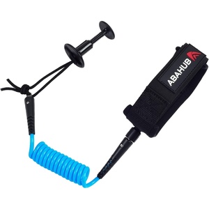 image:imageAbahub 4 ft Bodyboard LeashCoiled Wrist Surf Body Board Leashes with PlugBlue