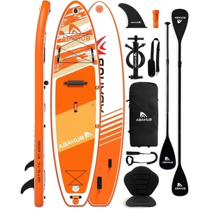 image:imageAbahub Inflatable SUP Wide 106 x 3134 iSUP Standup Paddleboard with Adjustable SUP Kayak Paddle for Yoga Paddle Board Kayaking Surf Canoe Fishing34 Bright Orange