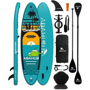 image:imageAbahub Inflatable SUP Wide 106 x 3134 iSUP Standup Paddleboard with Adjustable SUP Kayak Paddle for Yoga Paddle Board Kayaking Surf Canoe Fishing34 Dark Green