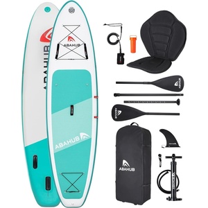 image:imageAbahub Inflatable SUP Wide 106 x 3134 iSUP Standup Paddleboard with Adjustable SUP Kayak Paddle for Yoga Paddle Board Kayaking Surf Canoe FishingGreen W31