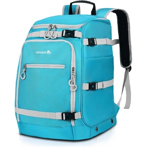image:imageAbahub Ski Boot Bag 50L 1680D Nylon Waterresistant Padded for Ski BootsLight Blue