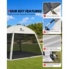 image:imageAbahub Portable Screen House Tent for 46 Person 98x98x67 ft Khaki