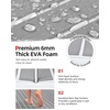 image:imageAbahub EVA Foam Boat Decking 48x168 SelfAdhesive Faux Teak Marine Flooring Sheet Traction Pad for Boats Surfboard Gray with White Seam Lines