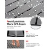 image:imageAbahub EVA Foam Boat Decking 96x36 SelfAdhesive Faux Teak Marine Flooring Sheet Traction Pad for Boats Surfboard Gray with Black Seam Lines SBD2401