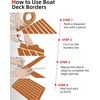image:imageAbahub SelfAdhesive Boat FlooringBrown with White LinesBorder