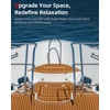 image:imageAbahub SelfAdhesive Boat FlooringBrown with White LinesBorder