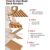 image:imageAbahub SelfAdhesive Boat FlooringCamel Brown with Black Seam LinesBorder