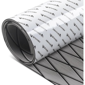 image:imageAbahub Diamond Pattern Boat Flooring with SelfAdhesiveGray with Black Lines