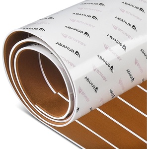 image:imageAbahub SelfAdhesive Boat FlooringBrown with White Lines