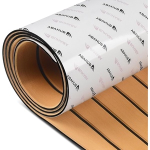 image:imageAbahub SelfAdhesive Boat FlooringCamel Brown with Black Seam Lines