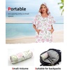 image:imageAbahub Quick Dry Surf Poncho for Adults Microfiber Beach Changing Robe with Hood Compact Packable Swim Cover Up amp Towel Pink Flower L