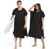 image:imageAbahub Surf Poncho Men amp Women Towel Poncho Adult with Hood M BlackBlack