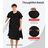 image:imageAbahub Surf Poncho Men amp Women Towel Poncho Adult with Hood M BlackBlack