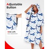 image:imageAbahub Surf Poncho Men amp Women Towel Poncho Adult with Hood M BlackBlue Whale