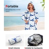 image:imageAbahub Surf Poncho Men amp Women Towel Poncho Adult with Hood M BlackBlue Whale