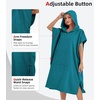 image:imageAbahub Surf Poncho Men amp Women Towel Poncho Adult with Hood M BlackDark Green