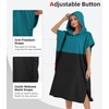 image:imageAbahub Surf Poncho Men amp Women Towel Poncho Adult with Hood M BlackDark GreenBlack