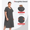 image:imageAbahub Surf Poncho Men amp Women Towel Poncho Adult with Hood M BlackGrey
