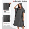 image:imageAbahub Surf Poncho Men amp Women Towel Poncho Adult with Hood M BlackGrey