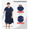 image:imageAbahub Surf Poncho Men amp Women Towel Poncho Adult with Hood M BlackNavy Blue