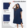 image:imageAbahub Surf Poncho Men amp Women Towel Poncho Adult with Hood M BlackNavy Blue