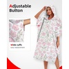 image:imageAbahub Surf Poncho Men amp Women Towel Poncho Adult with Hood M BlackPink Flower