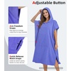 image:imageAbahub Surf Poncho Men amp Women Towel Poncho Adult with Hood M BlackPurple