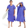 image:imageAbahub Surf Poncho Men amp Women Towel Poncho Adult with Hood M BlackPurple