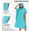 image:imageAbahub Surf Poncho Men amp Women Towel Poncho Adult with Hood M BlackTeal