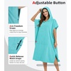 image:imageAbahub Surf Poncho Men amp Women Towel Poncho Adult with Hood M BlackTeal
