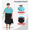image:imageAbahub Surf Poncho Men amp Women Towel Poncho Adult with Hood M BlackTealBlack