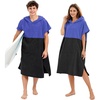 image:imageAbahub Surf Poncho Men amp Women Towel Poncho Adult with Hood M BlackPurpleBlack
