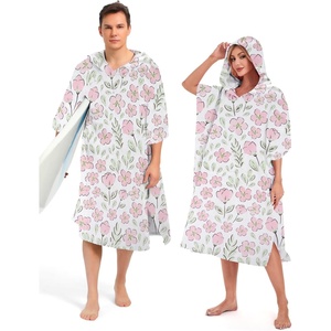 image:imageAbahub Surf Poncho Men amp Women Towel Poncho Adult with Hood M BlackPink Flower