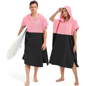 image:imageAbahub Surf Poncho Men amp Women Towel Poncho Adult with Hood M BlackPinkBlack