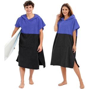 image:imageAbahub Surf Poncho Men amp Women Towel Poncho Adult with Hood M BlackPurpleBlack