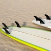 image:imageAbahub Surfboard Thruster Fins Set Compatible with Future Style Fin BoxBlack with screws and key
