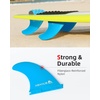 image:imageAbahub Surfboard Thruster Fins Set Compatible with Future Style Fin BoxBlue with screws and key