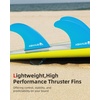 image:imageAbahub Surfboard Thruster Fins Set Compatible with Future Style Fin BoxBlue with screws and key