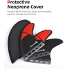 image:imageAbahub Surfboard Thruster Fins Set Compatible with Future Style Fin BoxCarbon Fiber without accessories