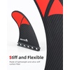 image:imageAbahub Surfboard Thruster Fins Set Compatible with Future Style Fin BoxCarbon Fiber without accessories