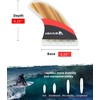 image:imageAbahub Surfboard Thruster Fins Set Compatible with Future Style Fin BoxFiberglass Teak Veneer without accessories